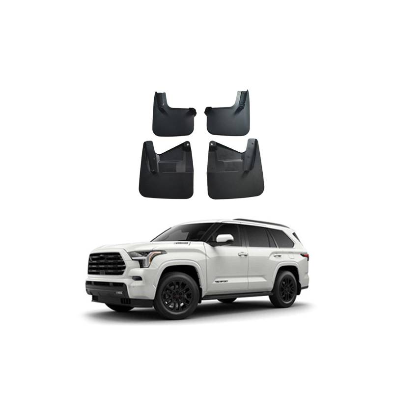 Auto Schmutzfänger Kotflugel für Sequoia 2023-2025 Custom Vordere Hintere Spritzschutz Gümmi Kotflügelschutz Radabdeckungen Mud Guard Flaps,Senden 1 Autowaschtuch von YLOXFW