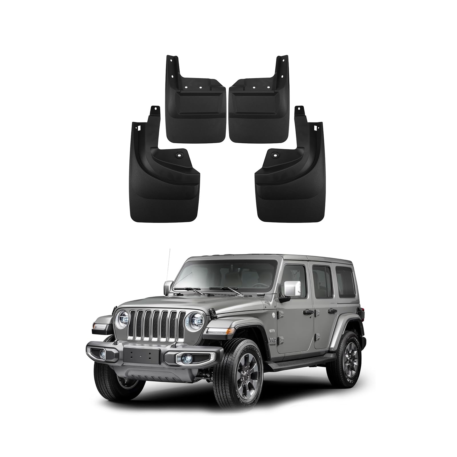 Auto Schmutzfänger Kotflugel für Wrangler Rubicon 2023-2025 Custom Vordere Hintere Spritzschutz Gümmi Kotflügelschutz Radabdeckungen Mud Guard Flaps,Senden 1 Autowaschtuch Auto Schmutzfänger Kotflugel für Wrangler Rubicon 2023-2025 Custom Vordere Hintere Spritzschutz Gümmi Kotflügelschutz Radabdeckungen Mud Guard Flaps,Senden 1 Autowaschtuch von YLOXFW