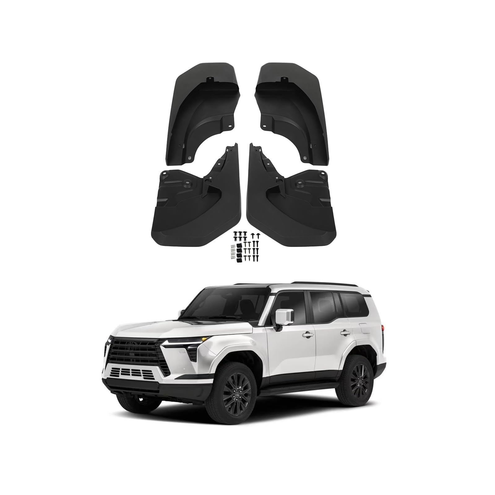 B,Auto Schmutzfänger Kotflugel für 2024-2025 GX550 Custom Vordere Hintere Spritzschutz Gümmi Kotflügelschutz Radabdeckungen Mud Guard Flaps,Senden 1 Autowaschtuch B,Auto Schmutzfänger Kotflugel für 2024-2025 GX550 Custom Vordere Hintere Spritzschutz Gümmi Kotflügelschutz Radabdeckungen Mud Guard Flaps,Senden 1 Autowaschtuch von YLOXFW