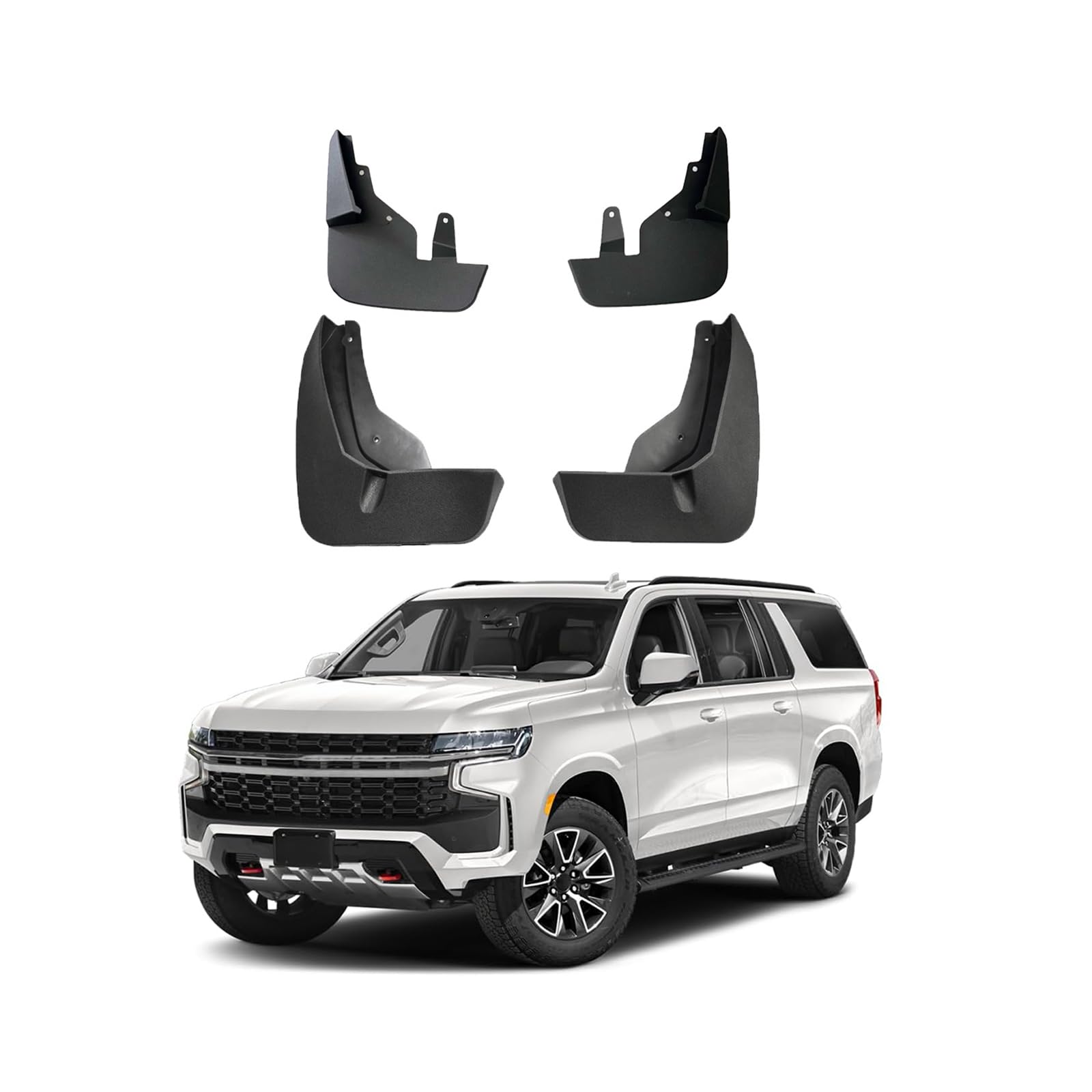 Electric,Auto Schmutzfänger Kotflugel für Suburban/Tahoe 2021-2025 with running boards Custom Vordere Hintere Spritzschutz Gümmi Kotflügelschutz Radabdeckungen Mud Guard Flaps,Senden 1 Autowaschtuch Electric,Auto Schmutzfänger Kotflugel für Suburban/Tahoe 2021-2025 with running boards Custom Vordere Hintere Spritzschutz Gümmi Kotflügelschutz Radabdeckungen Mud Guard Flaps,Senden 1 Autowaschtuch von YLOXFW