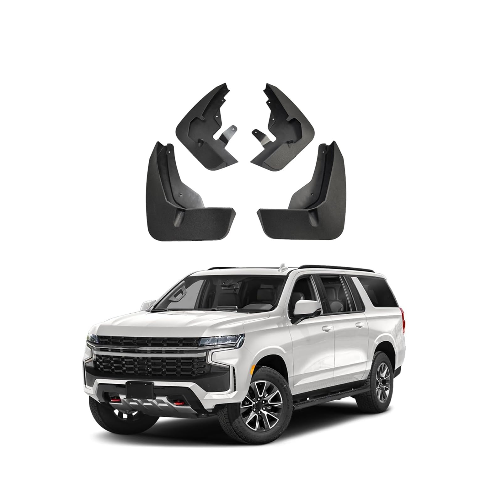 Fixed,Auto Schmutzfänger Kotflugel für Suburban/Tahoe 2021-2025 with running boards Custom Vordere Hintere Spritzschutz Gümmi Kotflügelschutz Radabdeckungen Mud Guard Flaps,Senden 1 Autowaschtuch Fixed,Auto Schmutzfänger Kotflugel für Suburban/Tahoe 2021-2025 with running boards Custom Vordere Hintere Spritzschutz Gümmi Kotflügelschutz Radabdeckungen Mud Guard Flaps,Senden 1 Autowaschtuch von YLOXFW