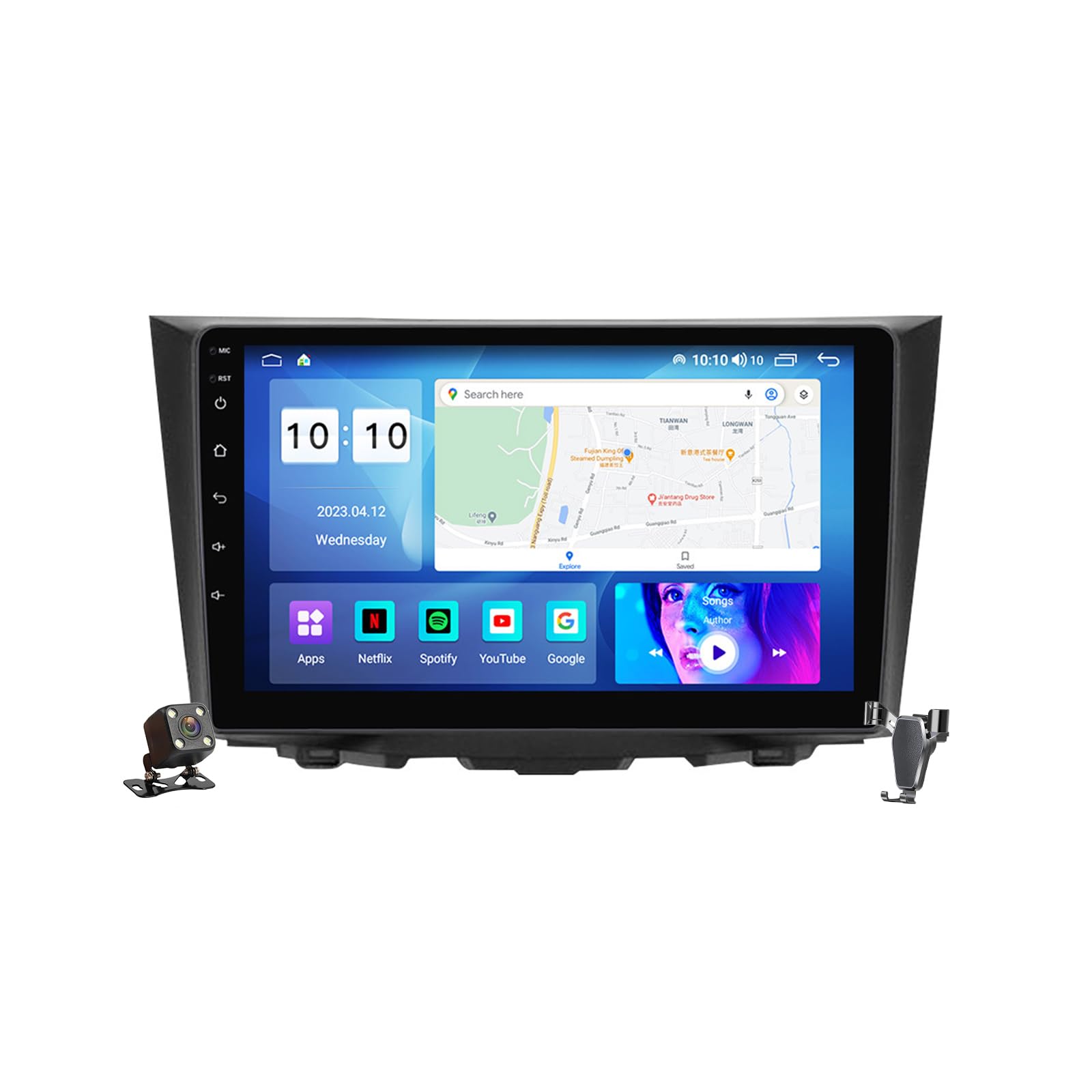 YLOXFW Android 12.0 Autoradio Stereo Navi mit 4G WIFI DSP Carplay für Suzuki Kizashi 2009-2015 Sat GPS Navigation 9 zoll Touchscreen Multimedia Video Player FM BT Receiver,M700s von YLOXFW