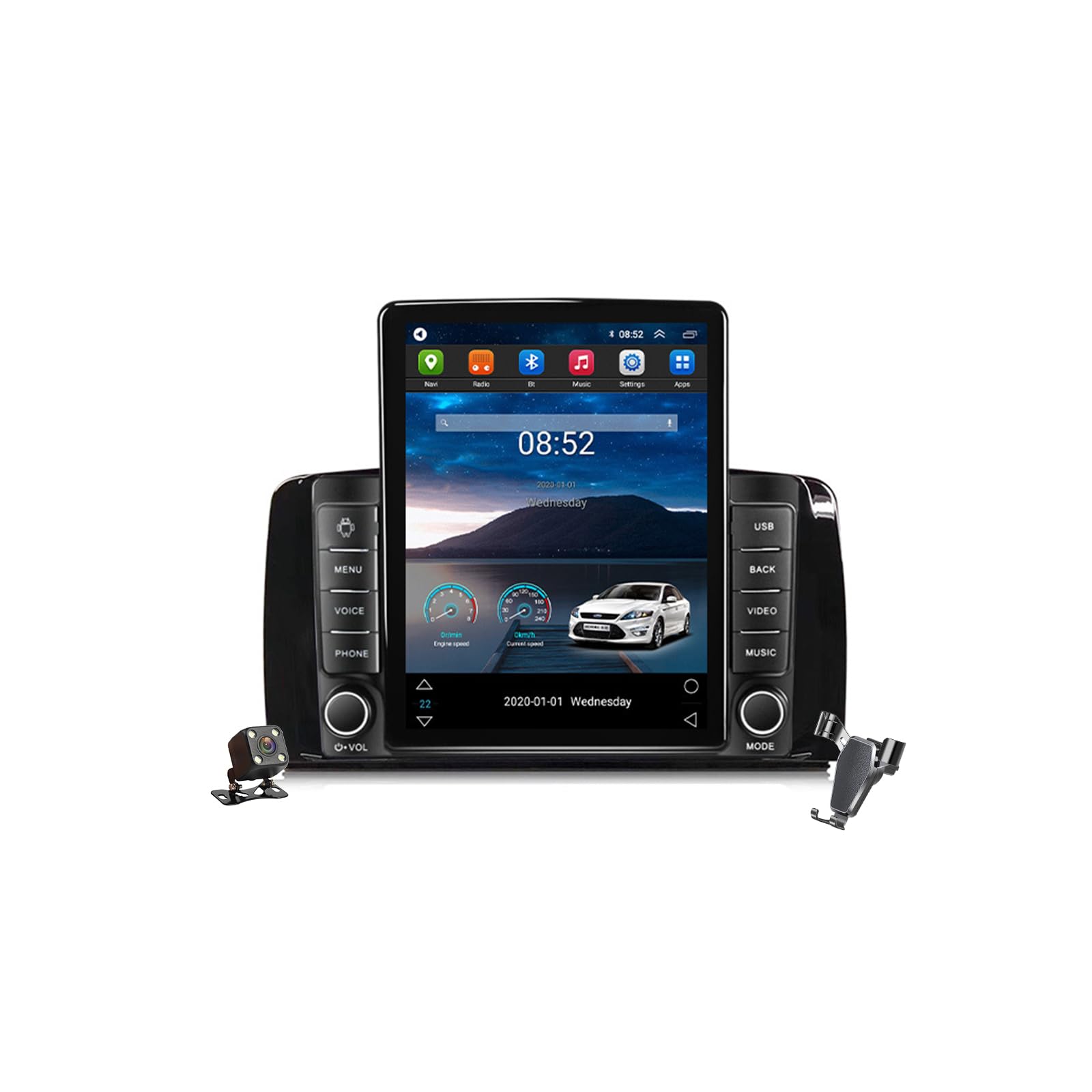 YLOXFW Android 12.0 Autoradio Stereo Navi mit 4G WIFI SWC Carplay für B-enz R-class W251 R300 R350 2005-2017 Sat GPS Navigation 10.4 zoll Touchscreen Multimedia Video Player FM BT Receiver,Ts400 von YLOXFW