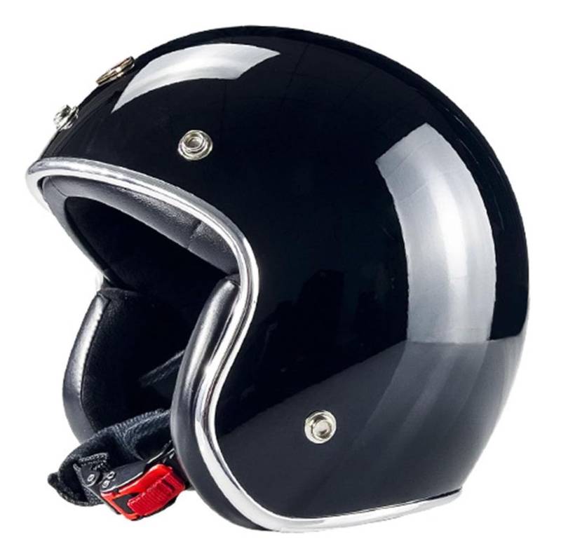 Jethelm Vintage Motorradhelm Roller-Helm Scooter-Helm Moped Mofa-Helm Chopper Retro Vintage Biker Helmet ECEDOT Zulassung mit Visier Motorradhelm 2,XL=61~62cm von YMCXZDP