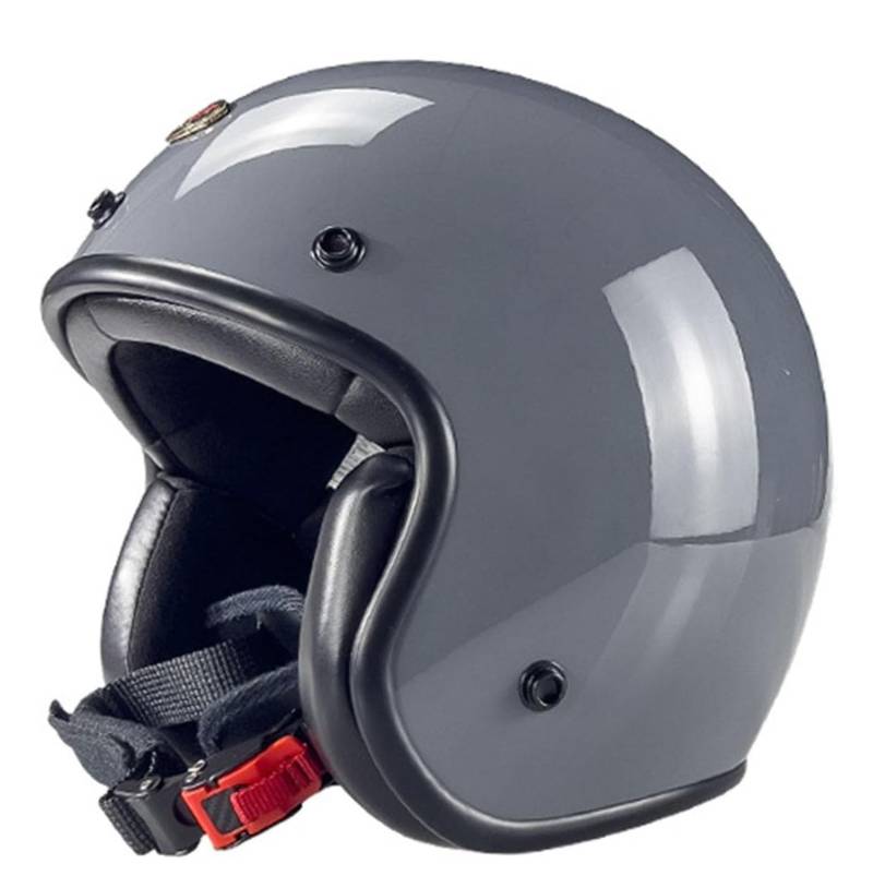Jethelm Vintage Motorradhelm Roller-Helm Scooter-Helm Moped Mofa-Helm Chopper Retro Vintage Biker Helmet ECEDOT Zulassung mit Visier Motorradhelm 7,M=57~58cm von YMCXZDP