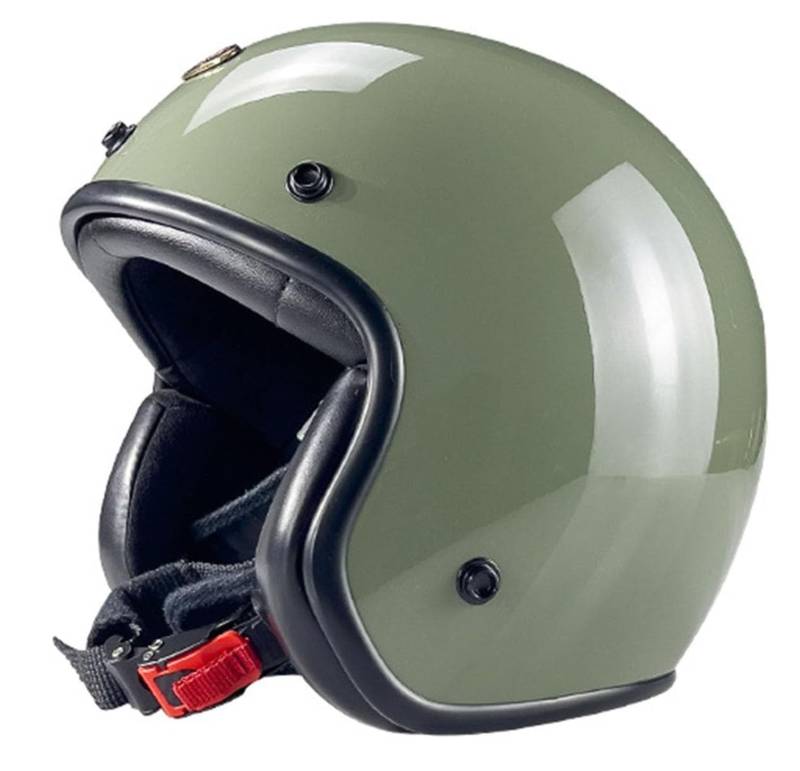 Jethelm Vintage Motorradhelm Roller-Helm Scooter-Helm Moped Mofa-Helm Chopper Retro Vintage Biker Helmet ECEDOT Zulassung mit Visier Motorradhelm 9,L=59~60cm von YMCXZDP