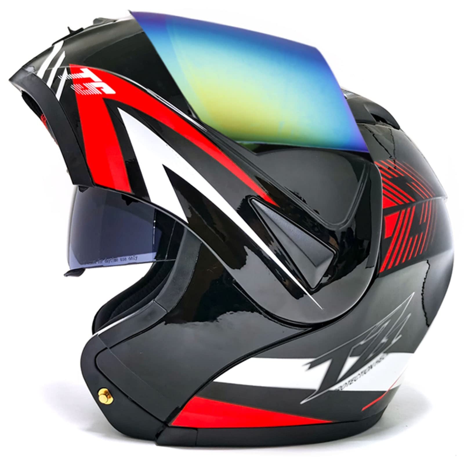 Klapphelme Modulare Motorradhelm Full Face Helm DOT/ECE Zertifizierung mit Anti-Fog-Doppelscheib Geeignet Motorrad Für Erwachsene Männer und Frauen Motorradhelm 10,XS von YMCXZDP