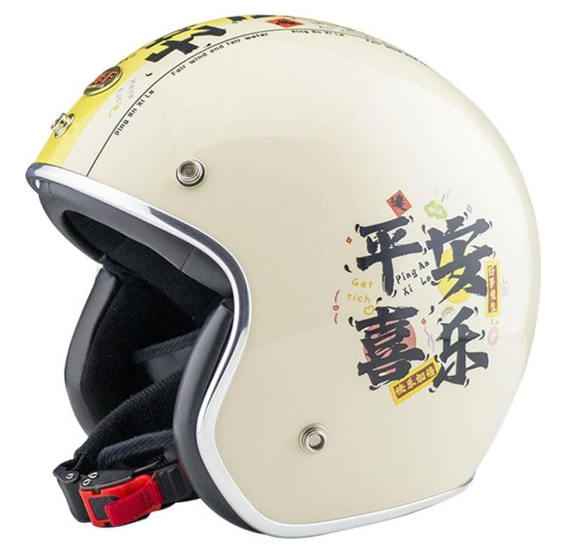 Motorradhelm Jethelm Scooter-Helm mit ECEDOT Zertifiziert Mofa-Helm Retro Motorrad Half Helm Moped Scooter Cruiser Jet Helm 3/4 Helm für Damen Herren Erwachsene 13,L=59~60cm von YMCXZDP
