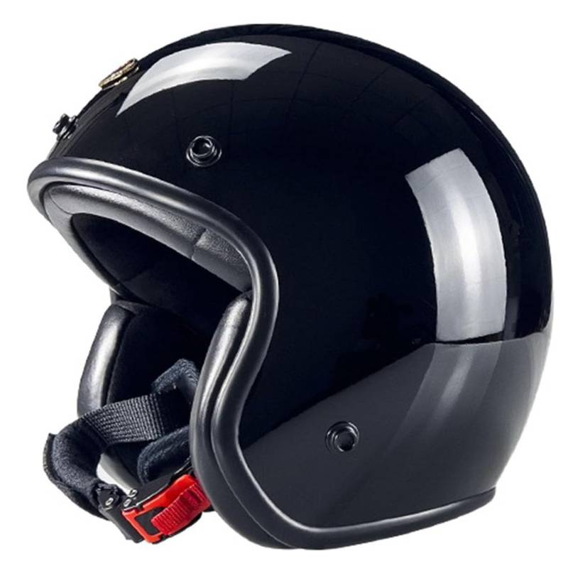 Motorradhelm Jethelm Scooter-Helm mit ECEDOT Zertifiziert Mofa-Helm Retro Motorrad Half Helm Moped Scooter Cruiser Jet Helm 3/4 Helm für Damen Herren Erwachsene 3,M=57~58cm von YMCXZDP