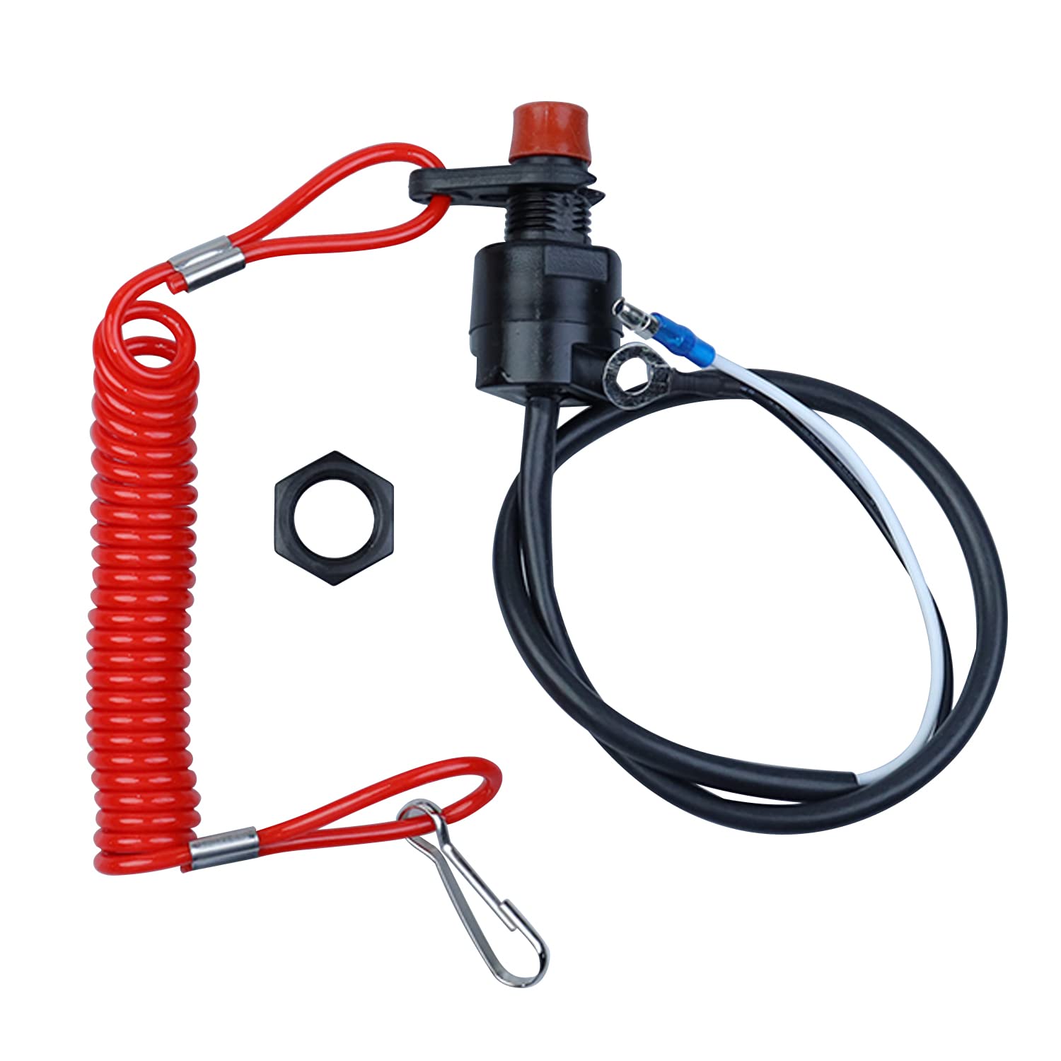 YMHHefy Boot Sicherheit Kill Stop Schalter Connector Lanyard für Yamaha Suzuki Honda Tohatsu Hidea - Rot, Manuell, Schalttafelmontage, Benzin, 4-Takt, OUTBOARD_MOTOR, Schalter YMHHefy Boot Sicherheit Kill Stop Schalter Connector Lanyard für Yamaha Suzuki Honda Tohatsu Hidea - Rot, Manuell, Schalttafelmontage, Benzin, 4-Takt, OUTBOARD_MOTOR, Schalter von YMHHefy