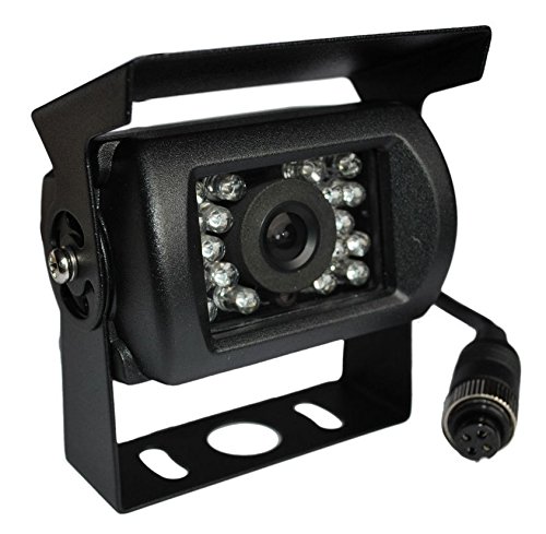 Rückfahrkamera 4 PIN 4PIN Kamera Farbe Drehbar Nachtsicht IR CCD Metallgehäuse schwarz für Monitor Auto KFZ PKW Wohnmobil Transporter Aufbau YMPA RFK-M120-4PIN von YMPA New Media Dimensions
