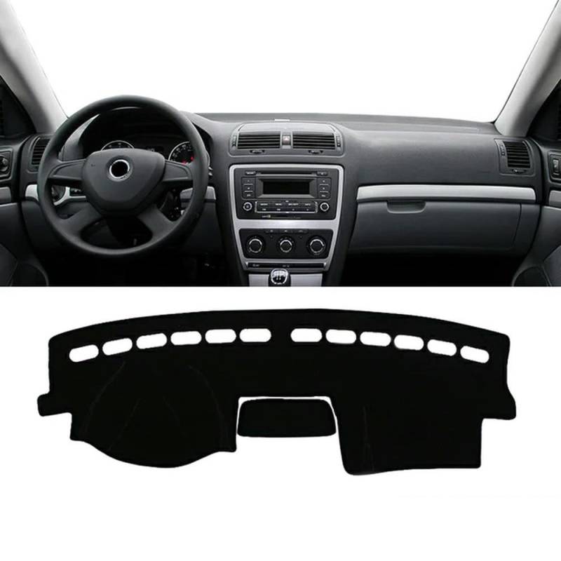 YMXFKY - Auto-Armaturenbrett-Abdeckung Kratzfeste Innen-Armaturenbrett-Abdeckungen - passt für Skoda Octavia A5 2004 2006 2007 2008 2009 2010 2011 2012 von YMXFKY