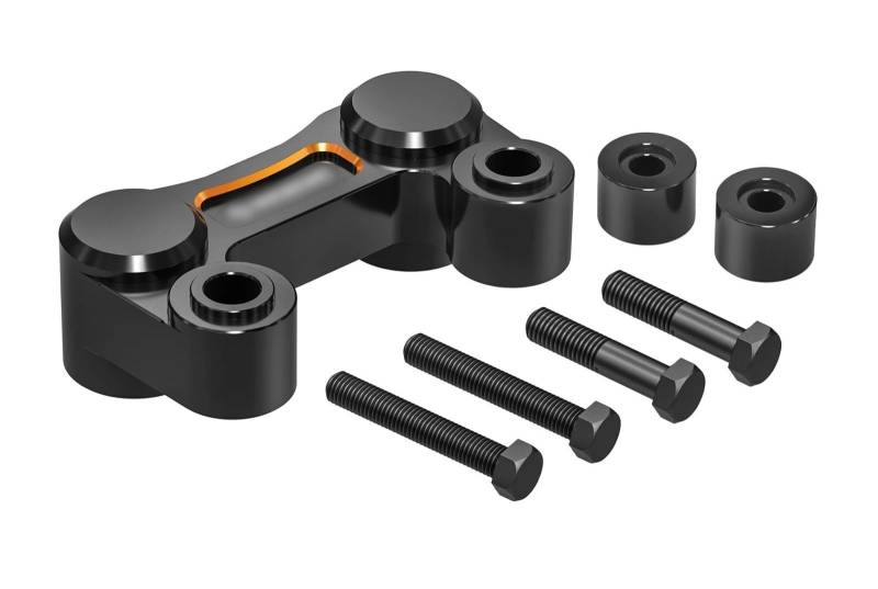 Motorrad Lenker Riser 2,5 "Rise Lenker Riser Pullback Platte FÜR Street Bob FÜR FXBB FÜR FXBBS FÜR Road King FÜR Low Rider S FÜR FXLRS 114 117 FÜR Road Glide von YMYYQW