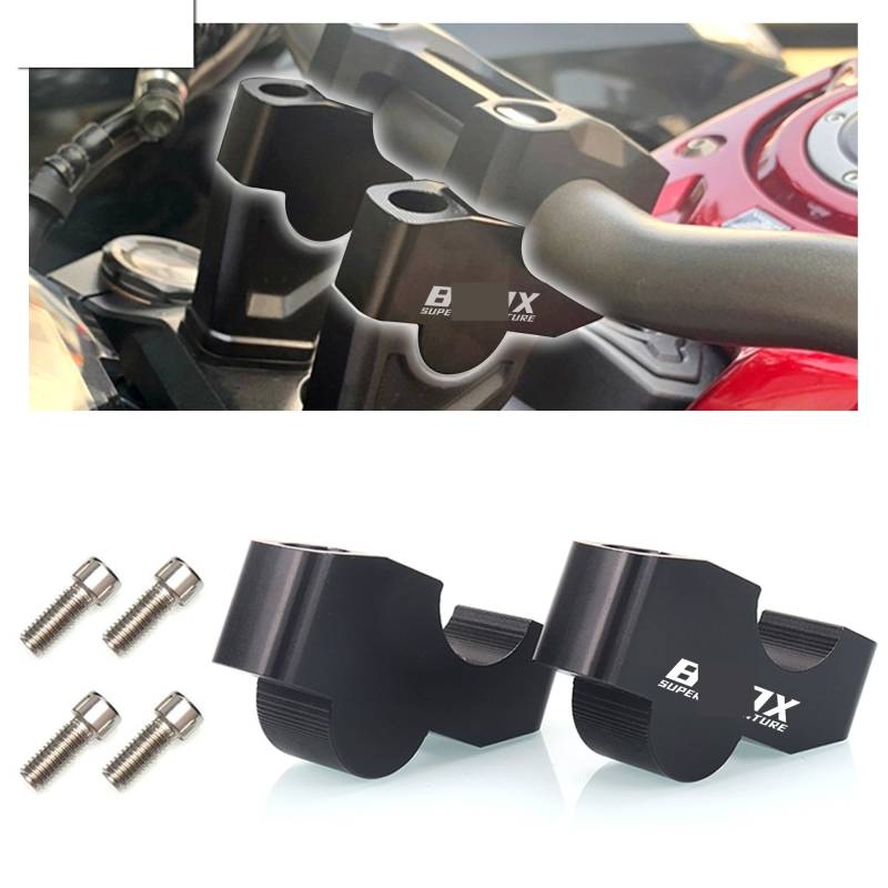 Motorrad Lenker Riser FÜR 800X 2023-2025 Aluminium Legierung Verlängern Adapter Motorrad Lenker Riser Bar Montieren Griff Clamp von YMYYQW