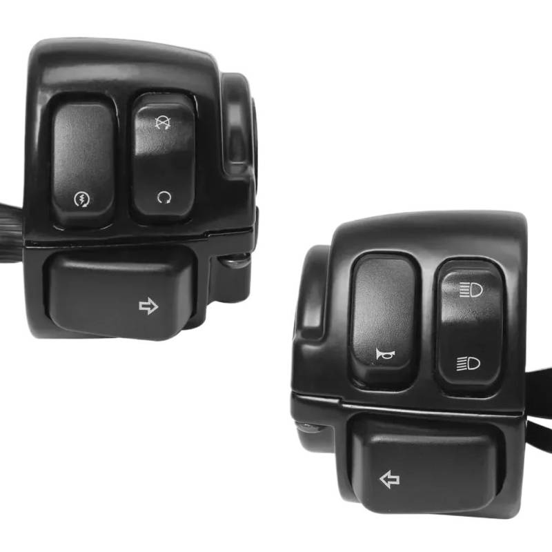 Motorrad Lenker Riser Motorrad Schwarz 1 "25mm Lenker Blinker Control Schalter FÜR XL883 FÜR Sportster FÜR Dyna FÜR V-Rod FÜR Softail von YMYYQW