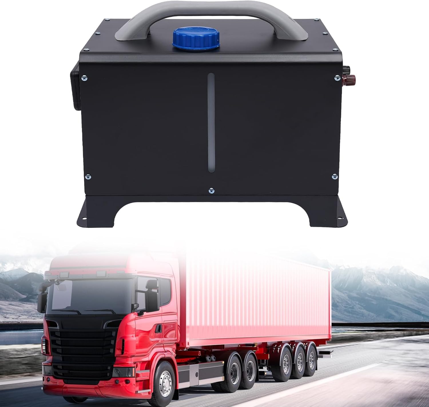12V 8KW Diesel Standheizung Luftheizung Integration Einfach LCD Heizung Fernbedienung, LCD-Bildschirm, schnelle Heizung leise Lufterhitzer mit Tankwaage für Auto LKW Wohnmobil Bus RV Boote (rot) von YNAADYH