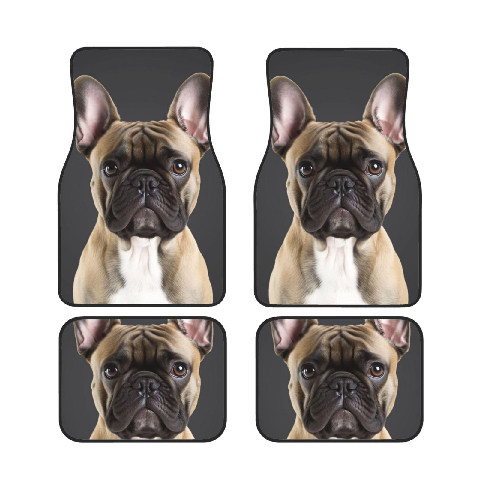 YNCATXZ Französische Bulldogge Druck Auto Fußmatten Set von 4 Stück Universal Auto Vorne Hinten Boden Fußmatten Allwetterschutz Auto Boden Teppiche Full Set Auto Fußpolster YNCATXZ Französische Bulldogge Druck Auto Fußmatten Set von 4 Stück Universal Auto Vorne Hinten Boden Fußmatten Allwetterschutz Auto Boden Teppiche Full Set Auto Fußpolster von YNCATXZ