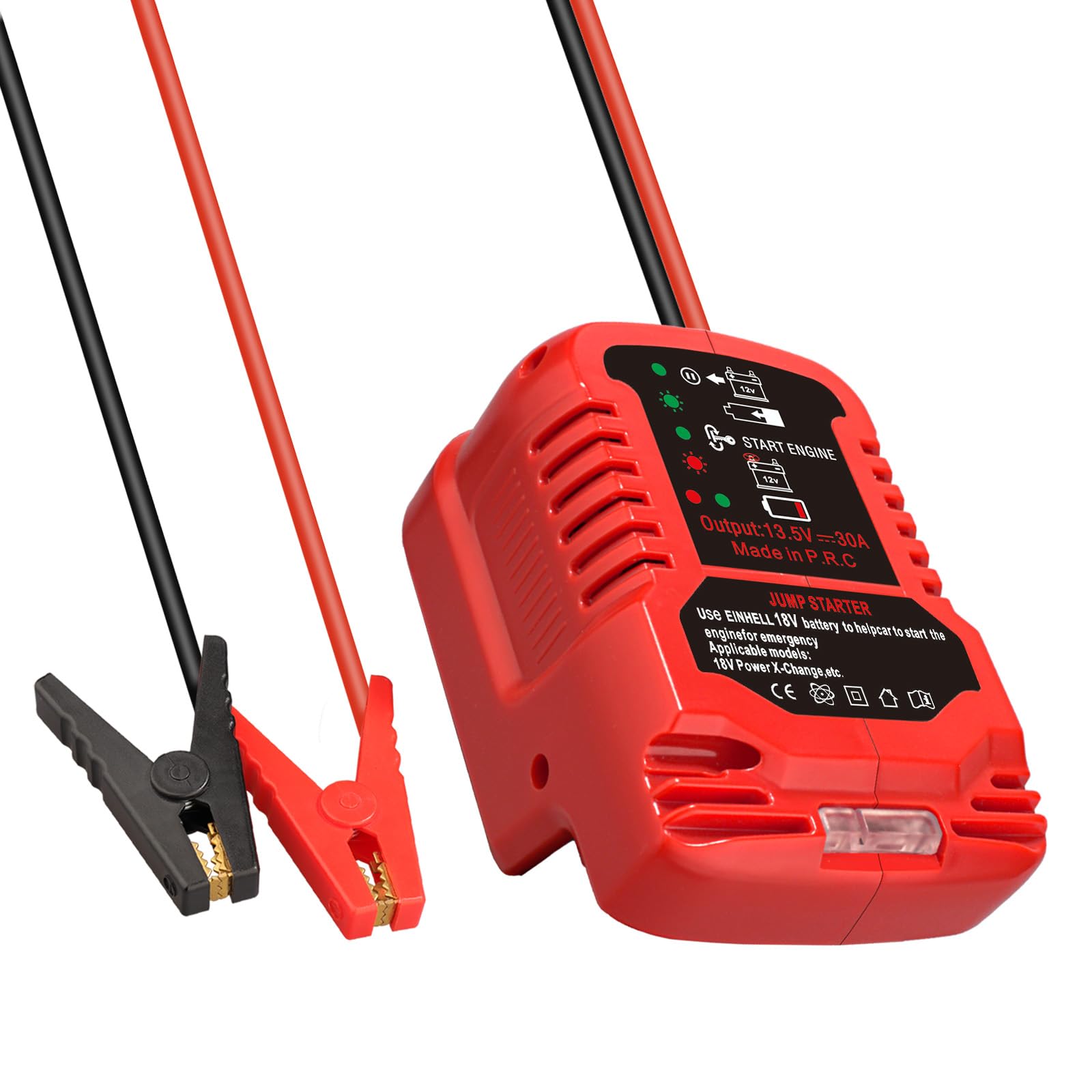Jumper Adapter Jumper Kabel für Einhell 18V Batterie, Assisting Batterie Jumper Starter, 18V Portable Automotive Booster Kabel für Autos LKW Fahrzeuge von YNDZ