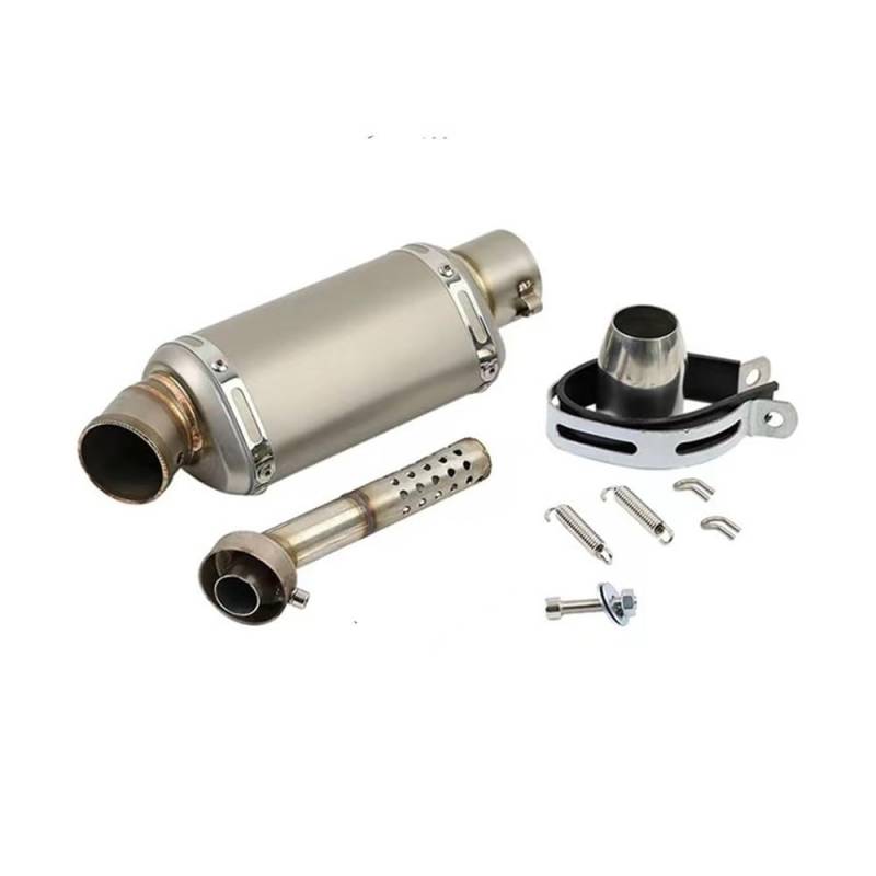 Motorrad Auspuff Schalldämpfer 38-51MM Universal Motorrad Auspuff Schalldämpfer Rohr Escape Motorrad Auspuff Schalldämpfer Rohr Auspuff Mittelteil Verbindungsrohr von YNGHWU