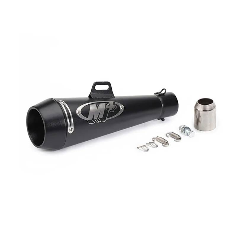 Motorrad Auspuff Schalldämpfer 51MM Motorrad Auspuffrohr Flucht Moto Topf Schalldämpfer Slip Auf Motorrad Auspuff Schalldämpfer Schallwand Für 300cc 600cc 1000cc von YNGHWU