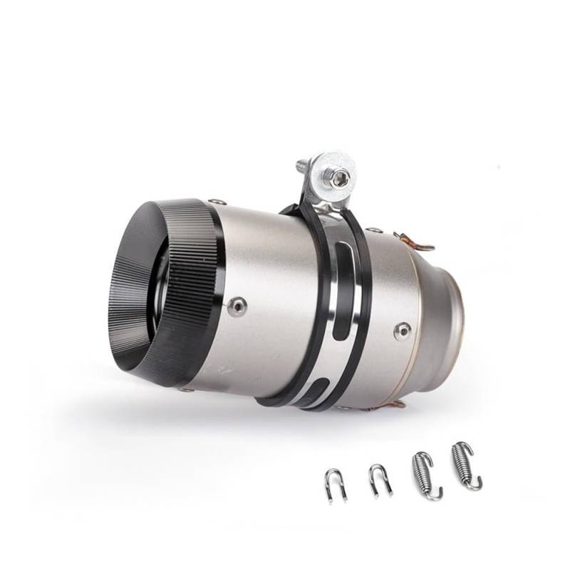 Motorrad Auspuff Schalldämpfer 51mm 60mm Universal Motorrad Auspuff Einlass Schalldämpfer Rohr Auspuffrohr Endrohr Gerade Rohr Auspuffrohr Auspuff Schalldämpfer von YNGHWU