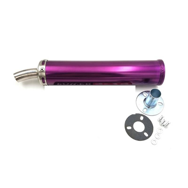 Motorrad Auspuff Schalldämpfer 60 X 280 Mm Für 50–250 Cc, Universeller Modifizierter Motorrad-Schalldämpfer, 2-Takt-Auspuffrohr, Motorrad-Auspuffschalldämpfer von YNGHWU