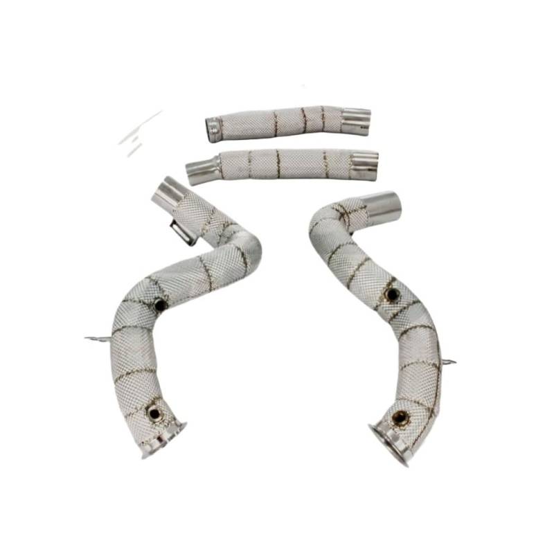 Motorrad Auspuff Schalldämpfer Auspuff Downpipe Für Benz AMG GT GTC GTS GTR Motorrad Auspuff Verbindungsrohr Auspuff Mittelteil Schalldämpfer von YNGHWU