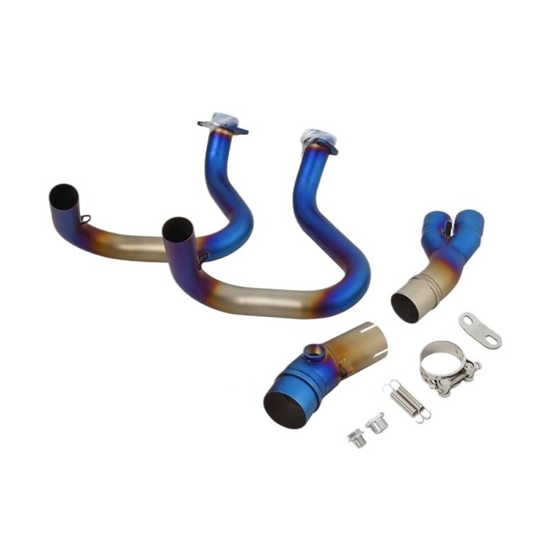 Motorrad Auspuff Schalldämpfer Für ER6N ER6F Für Ve&rsys 650 Z650 Für NI&nja 650 650 2012-2023 Slip Auf Auspuff Schalldämpfer Sensor Vorne Mitte Verbindung Link Rohr von YNGHWU