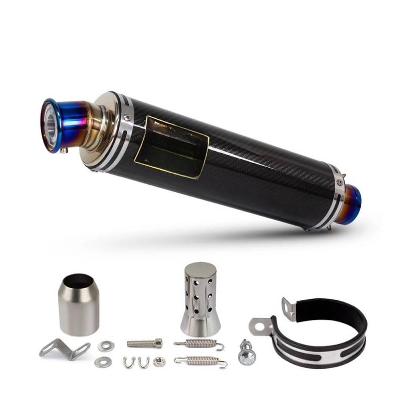 Motorrad Auspuff Schalldämpfer Für Hurricane GP-89 752s Fz150 R3 Mt07 502x Rc250 Msx125 Zx4r Tmax Motorrad Auspuff Endrohr Pleuelstange von YNGHWU