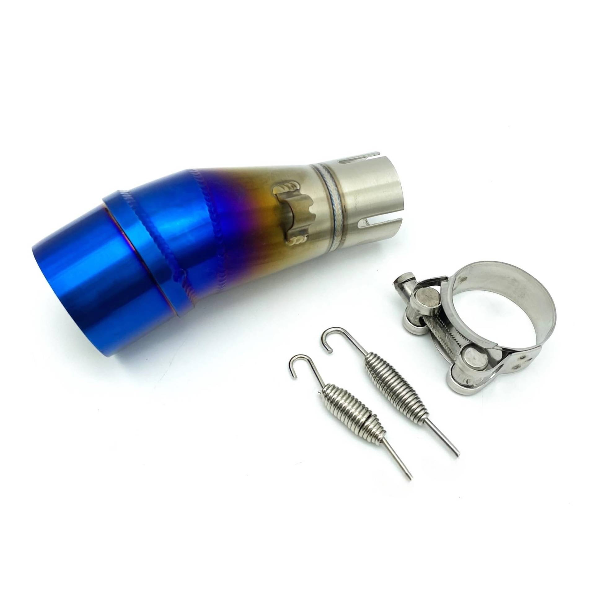 Motorrad Auspuff Schalldämpfer Für Z250 Für NI&nja 300 400 Auspuff Mittelrohr Auspuffschalldämpfer 51mm Endrohr Motorrad Escape Link Pipe Schalldämpfer Motorrad Auspuff Schalldämpfer Für Z250 Für NI&nja 300 400 Auspuff Mittelrohr Auspuffschalldämpfer 51mm Endrohr Motorrad Escape Link Pipe Schalldämpfer von YNGHWU