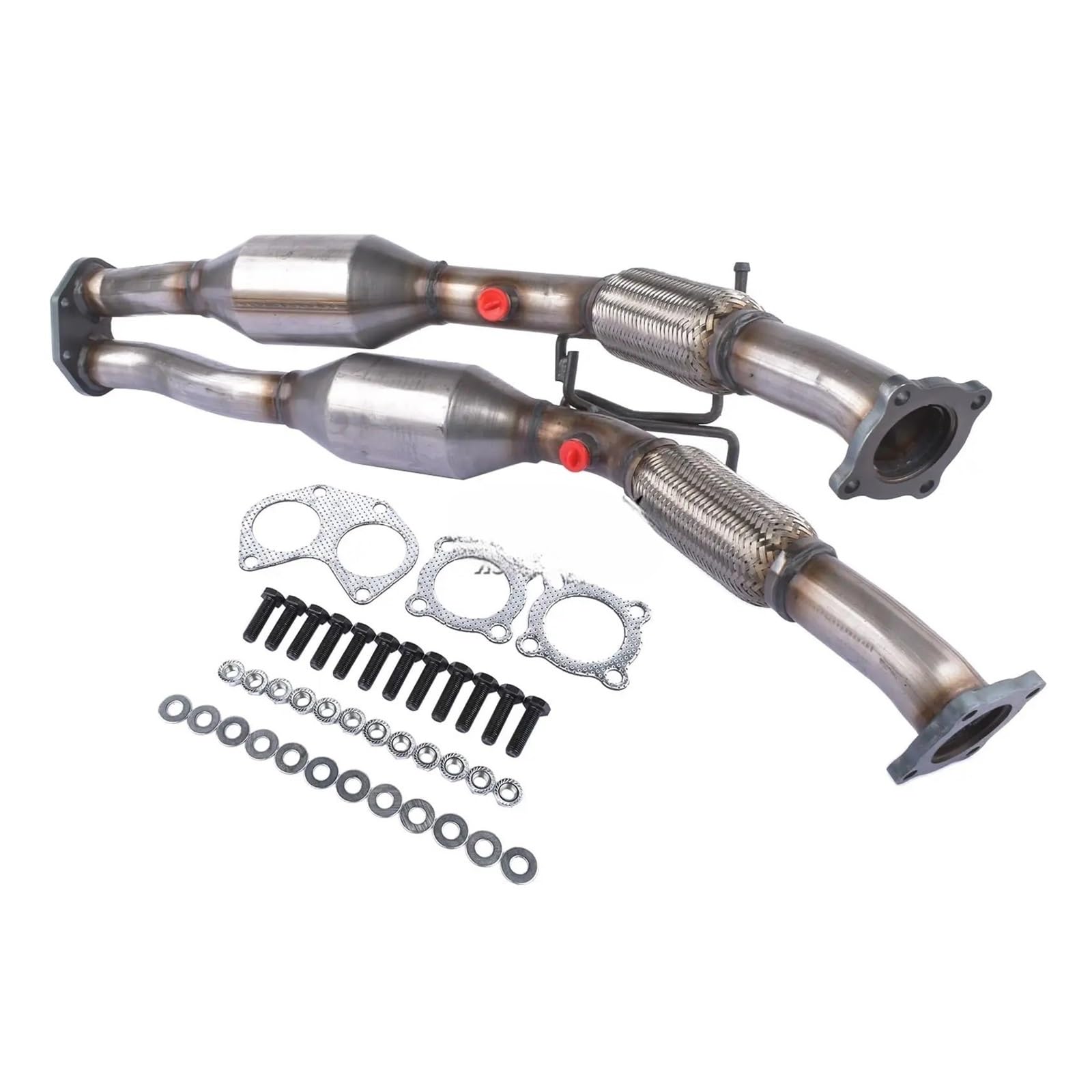 Motorrad Auspuff Schalldämpfer Katalysator-Auspuffrohr, Direkter Motorrad-Auspuffschalldämpfer Für XC90 3.2L AWD FWD 2007-2014 von YNGHWU