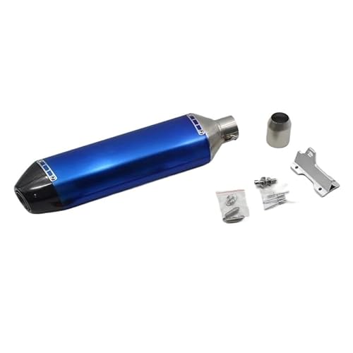 Motorrad Auspuff Schalldämpfer Länge 470 Mm Einlass 51 Mm Motorrad-Auspuffschalldämpfer Mit Halterung Universal-Motorrad-Escape-Moto-Rohrschalldämpfer-Prallrohr Motorrad Auspuff Schalldämpfer Länge 470 Mm Einlass 51 Mm Motorrad-Auspuffschalldämpfer Mit Halterung Universal-Motorrad-Escape-Moto-Rohrschalldämpfer-Prallrohr von YNGHWU
