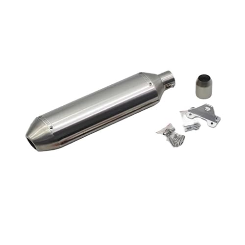 Motorrad Auspuff Schalldämpfer Länge 470 Mm Einlass 51 Mm Motorrad-Auspuffschalldämpfer Mit Halterung Universal-Motorrad-Escape-Moto-Rohrschalldämpfer-Prallrohr Motorrad Auspuff Schalldämpfer Länge 470 Mm Einlass 51 Mm Motorrad-Auspuffschalldämpfer Mit Halterung Universal-Motorrad-Escape-Moto-Rohrschalldämpfer-Prallrohr von YNGHWU