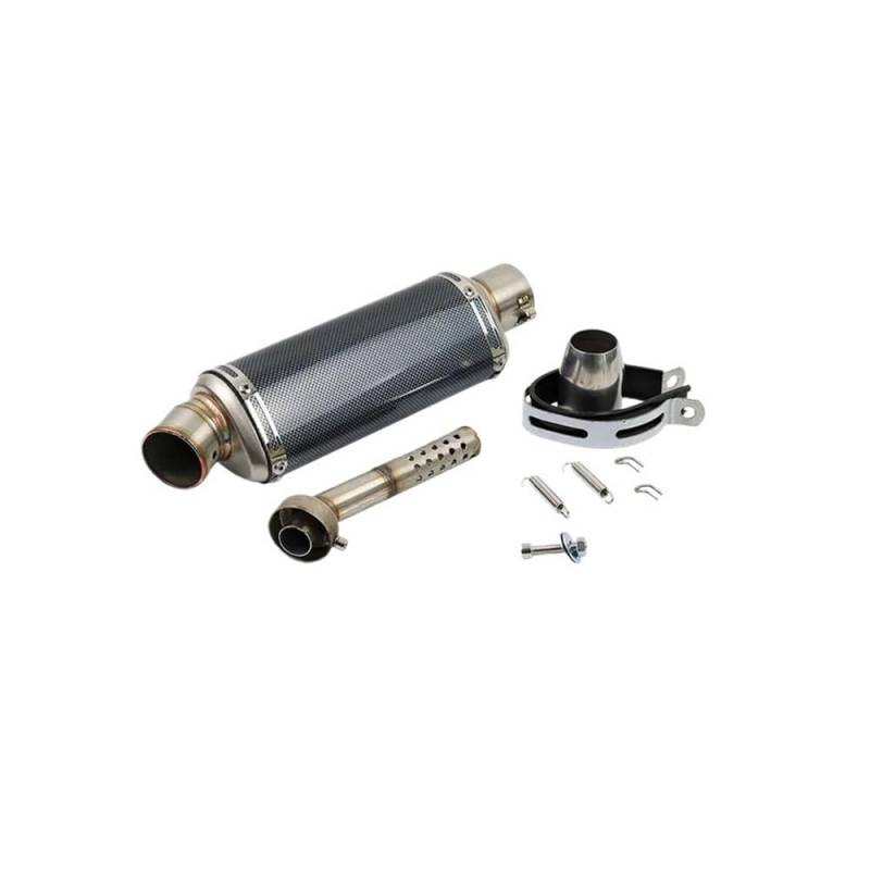 Motorrad Auspuff Schalldämpfer Universal 51mm Motorrad Auspuff Schalldämpfer Motorrad Auspuff Endrohr Schalldämpfer Für PCX125 FZ1N Z900 CBR500R R6 R25 R3 R1 von YNGHWU