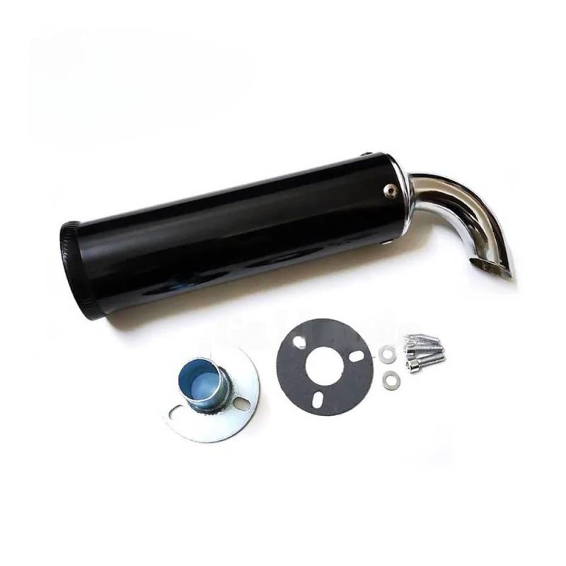 Motorrad Auspuff Schalldämpfer Universal 60X200MM Auspuff Schalldämpfer Silence Schalldämpfer 2 Takt Motorrad Auspuffrohr Schalldämpfer Auspuffrohr Führungsplatte von YNGHWU