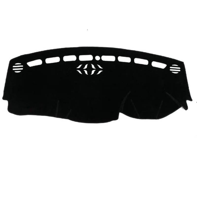 Für Jeep Compass MK2 2017 2018 2019 2020 Dashboard Abdeckung Dash Matte Pad Sonnenschirm Teppich Kissen Zubehör(Black,RHD) von YNMDFWC