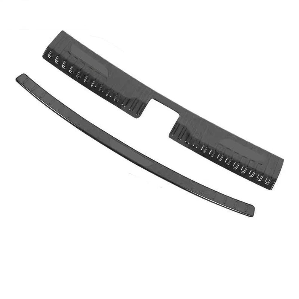 Für Jietu J7 2025-2024 Hinten Schutz Platte Edelstahl Stamm Schutz Dekorative Streifen Schwarz Autoteile(Outside and Inside) von YNMDFWC