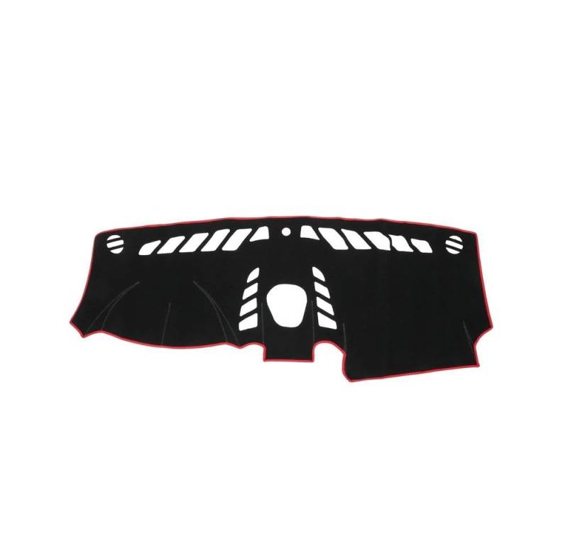Für Porsche Cayenne 2011-2015 Polyester Armaturenbrettabdeckung Mit Hoher Konfiguration, Mittelkonsole, rutschfeste Armaturenbrett-Teppichmatte(Rood) von YNMDFWC