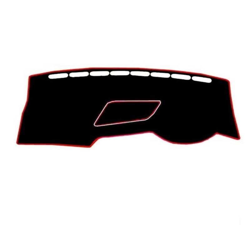Für Touran MK2 2016 2017 2018 2019 2020 Instrument Sonnenschirm Teppich Teppich Zubehör Auto Dashboard Abdeckung Matte(Rood,RHD) von YNMDFWC