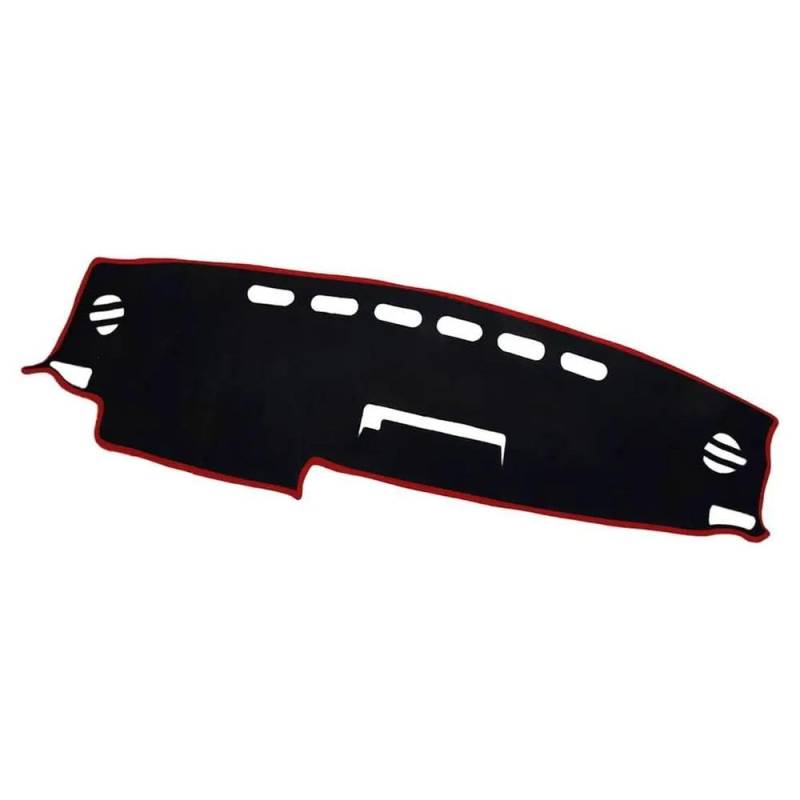 Für Toyota RAV4 SUV 2013-2018 Schwarz Mit Roter Linie Polyester Auto rutschfeste Dashmat Armaturenbrett Abdeckung Pad Protector LHD von YNMDFWC