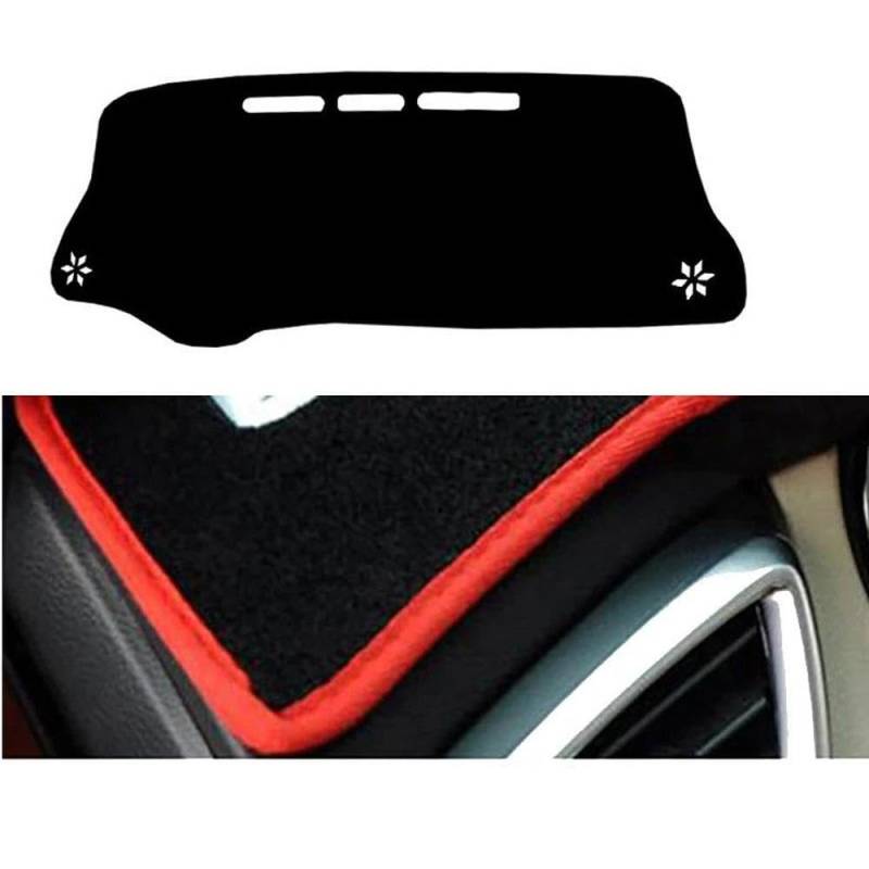 Für Toyota Vitz 2018-2020 Center Console Protector Teppich Dashmat Sonnenschutz Zubehör Auto Auto Innen(Rood,LHD) von YNMDFWC
