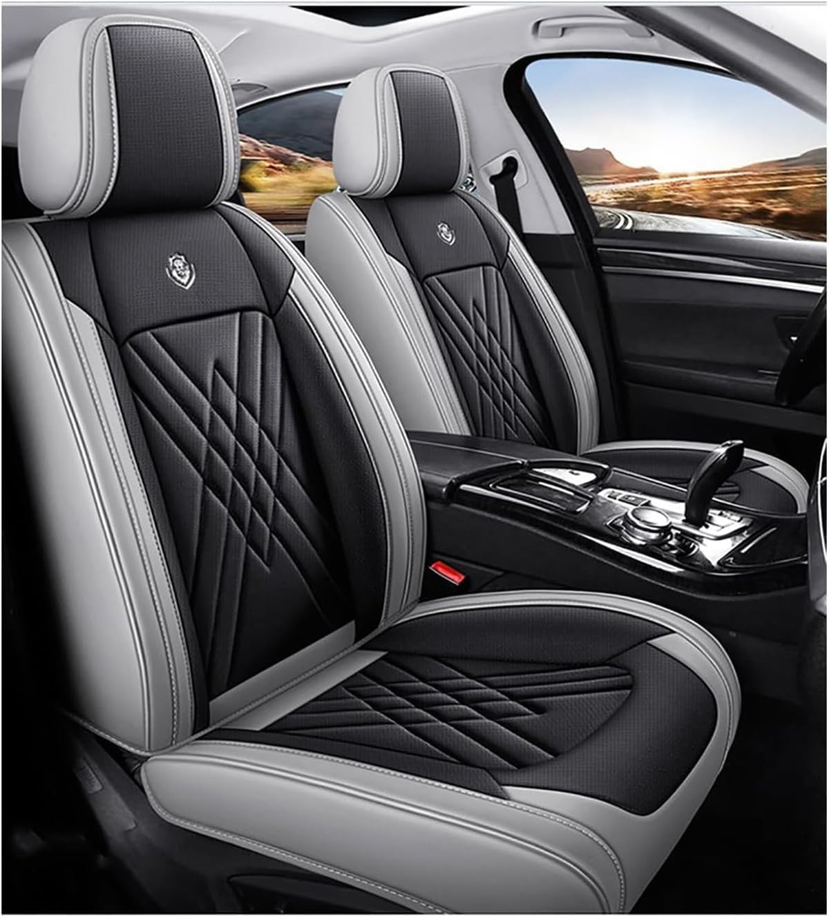 YNNBJX Full Set Auto Sitzbezüge Für Mercedes-Benz M-Class ML 350 W164 ML 420 W164 ML 550 W164 ML 280 W164, Leder Bequem Atmungsaktiv Wasserdichter Sitzschoner Mit Lenkradbezug,B YNNBJX Full Set Auto Sitzbezüge Für Mercedes-Benz M-Class ML 350 W164 ML 420 W164 ML 550 W164 ML 280 W164, Leder Bequem Atmungsaktiv Wasserdichter Sitzschoner Mit Lenkradbezug,B von YNNBJX