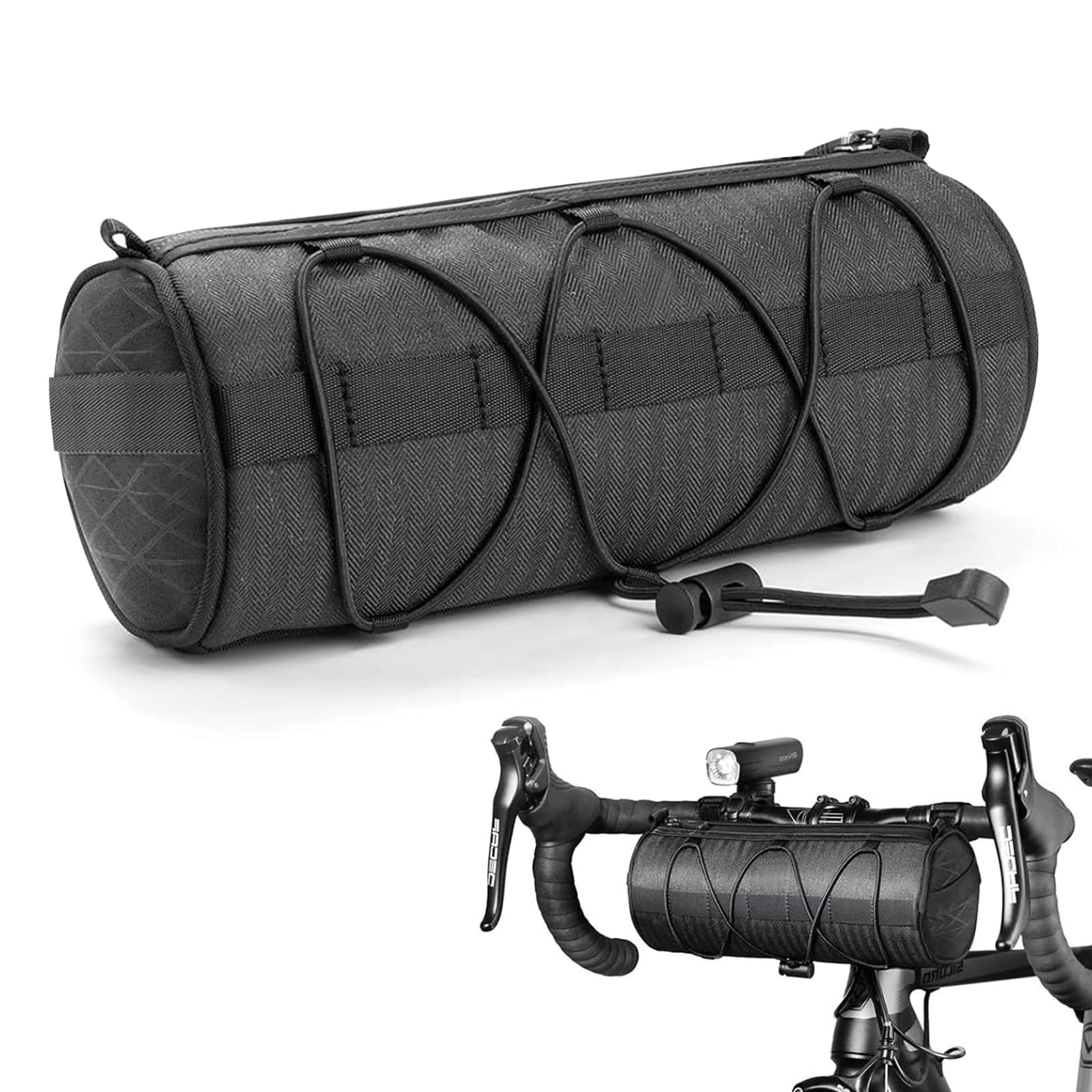 YNNHUDEEP Fahrradtasche Lenker, wasserdichte lenkertasche Fahrrad für Mountainbike und Rennrad, Umhängetasche mit Schulterriemen 2.4L, professionelles Fahrradzubehör, schwarz YNNHUDEEP Fahrradtasche Lenker, wasserdichte lenkertasche Fahrrad für Mountainbike und Rennrad, Umhängetasche mit Schulterriemen 2.4L, professionelles Fahrradzubehör, schwarz von YNNHUDEEP