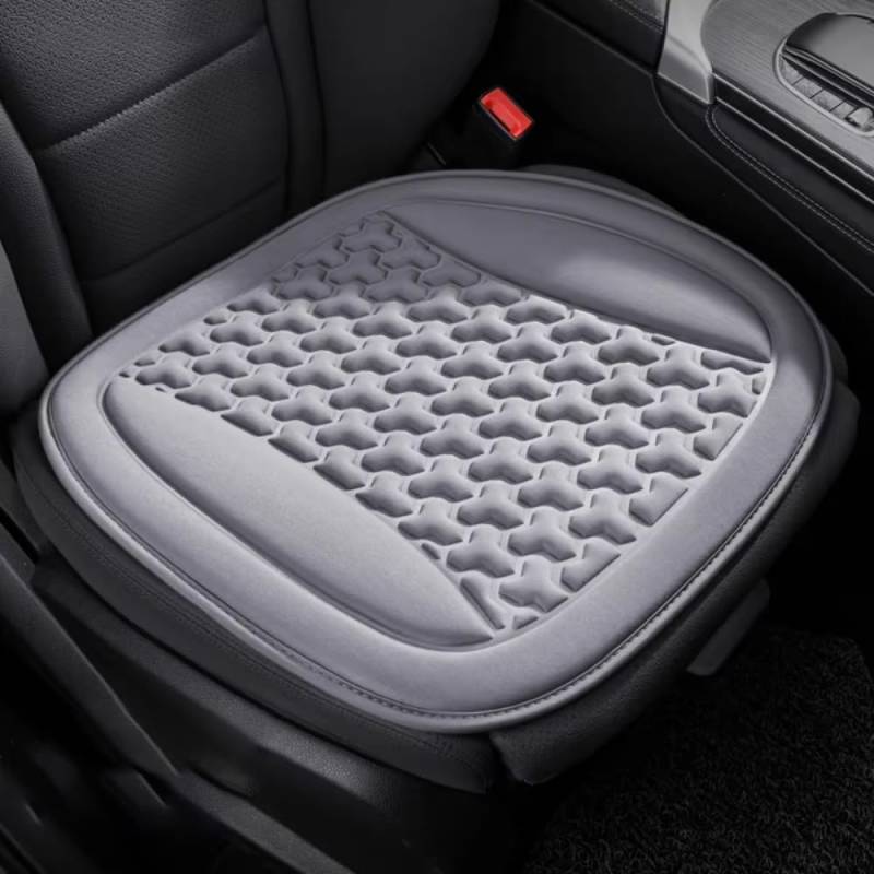 YNQP Autositzbezug Sommer 3D Atmungsaktives Eisseide Autositzkissen Konvexes Design, für Hyundai Mistra 2.Generation 2021-2025 Autozubehör,Grey-Front Padx1 von YNQP