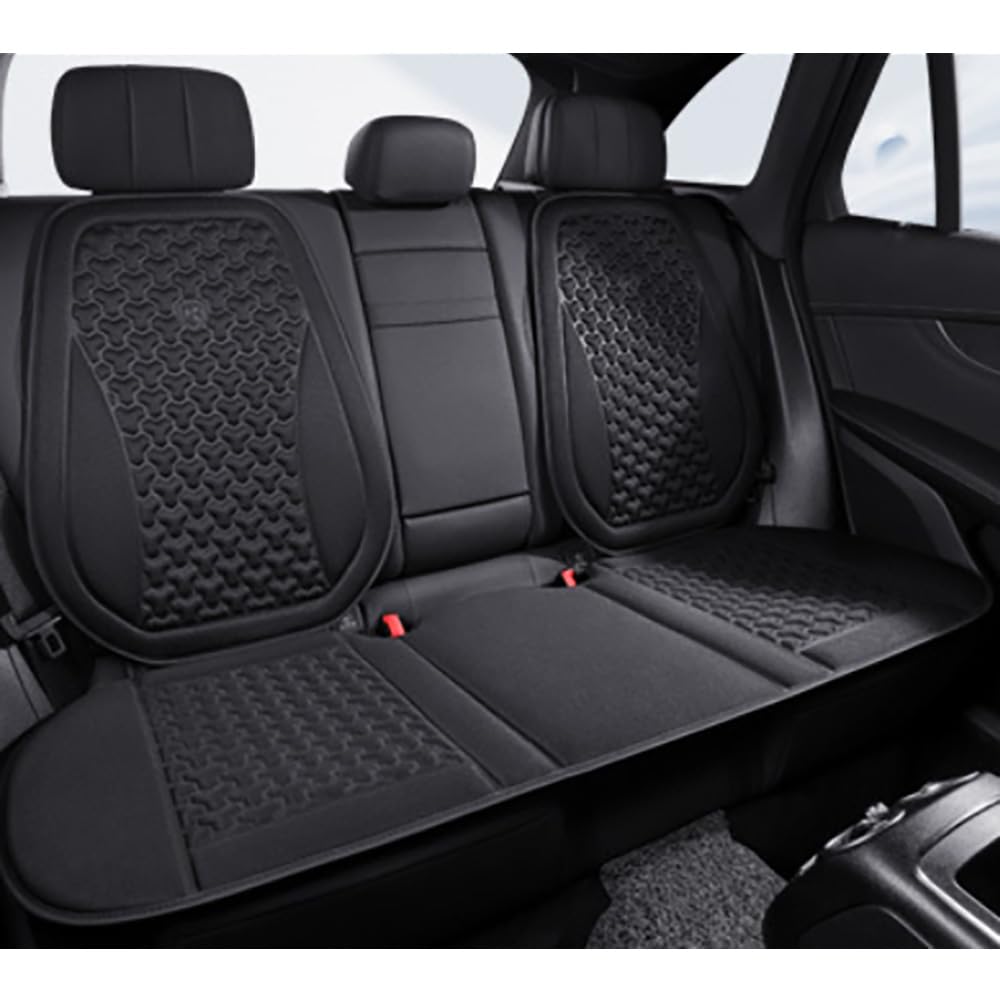 YNQP Autositzbezug Sommer 3D Atmungsaktives Eisseide Autositzkissen Konvexes Design, für Hyundai Santa fe Sport 2000-2025 Autozubehör,Black-Back SetX1 YNQP Autositzbezug Sommer 3D Atmungsaktives Eisseide Autositzkissen Konvexes Design, für Hyundai Santa fe Sport 2000-2025 Autozubehör,Black-Back SetX1 von YNQP