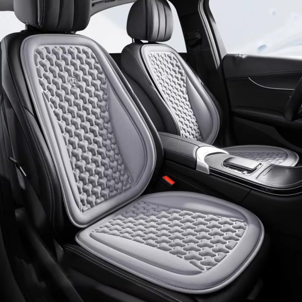 YNQP Autositzbezug Sommer 3D Atmungsaktives Eisseide Autositzkissen Konvexes Design, für Hyundai Sonata 10th 2020 2021-2025 Autozubehör,Grey-Front SetX2 YNQP Autositzbezug Sommer 3D Atmungsaktives Eisseide Autositzkissen Konvexes Design, für Hyundai Sonata 10th 2020 2021-2025 Autozubehör,Grey-Front SetX2 von YNQP