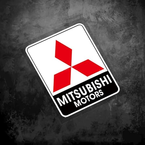 Auto Emblem Aufkleber für Mitsubishi Motors, Buchstaben Emblem Aufkleber, Auto Body Abzeichen Sticker, Logo Abzeichen Styling Dekorationsaufkleber Zubehör,B- 12cm von YOFAB