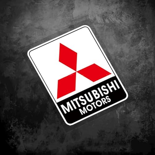 Auto Emblem Aufkleber für Mitsubishi Motors, Buchstaben Emblem Aufkleber, Auto Body Abzeichen Sticker, Logo Abzeichen Styling Dekorationsaufkleber Zubehör,B- 12cm von YOFAB