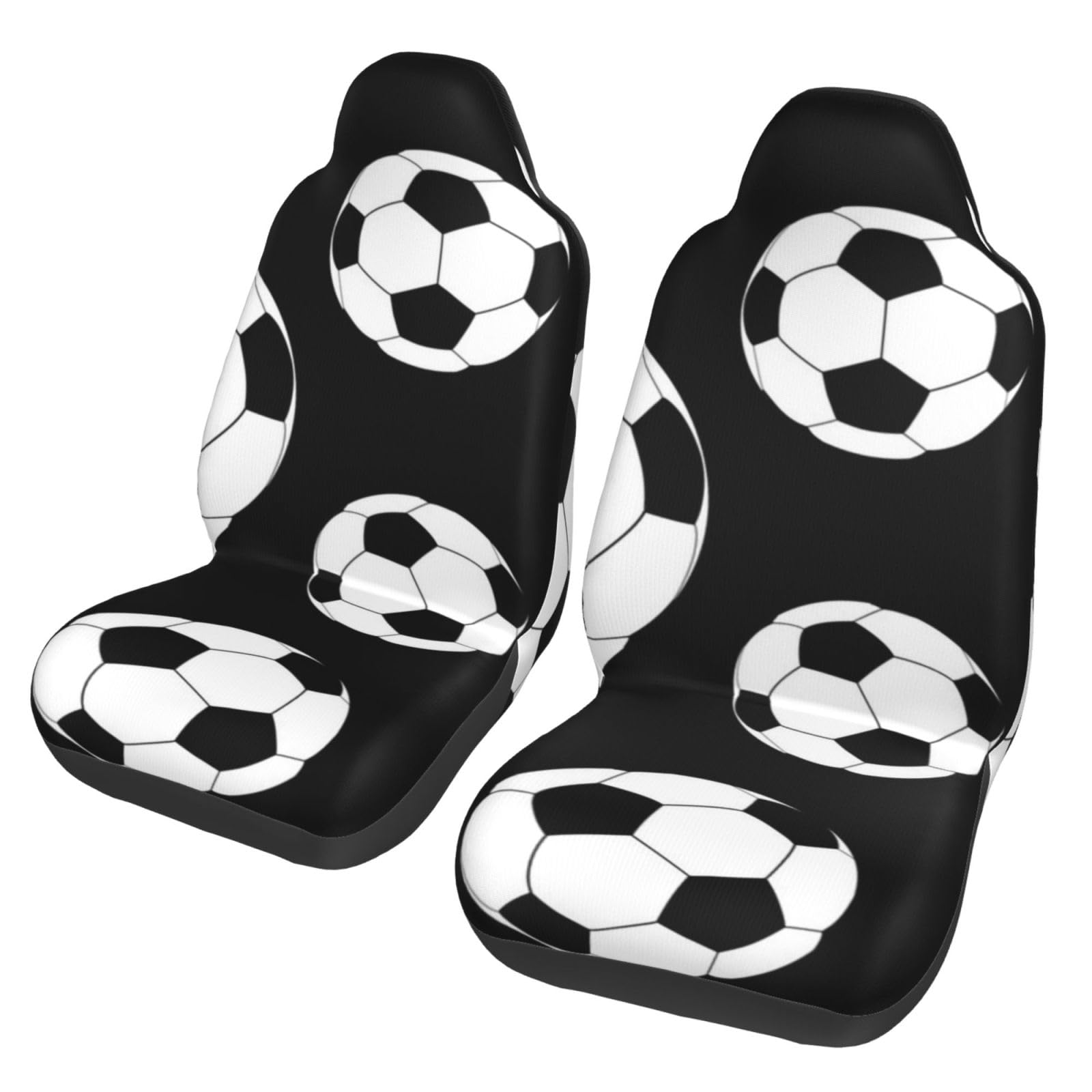 YOFIEN Fußball-Fußbälle, 2-teilige Autositzbezüge, universeller Anti-Rutsch-Sitzschutz für Vordersitze von YOFIEN