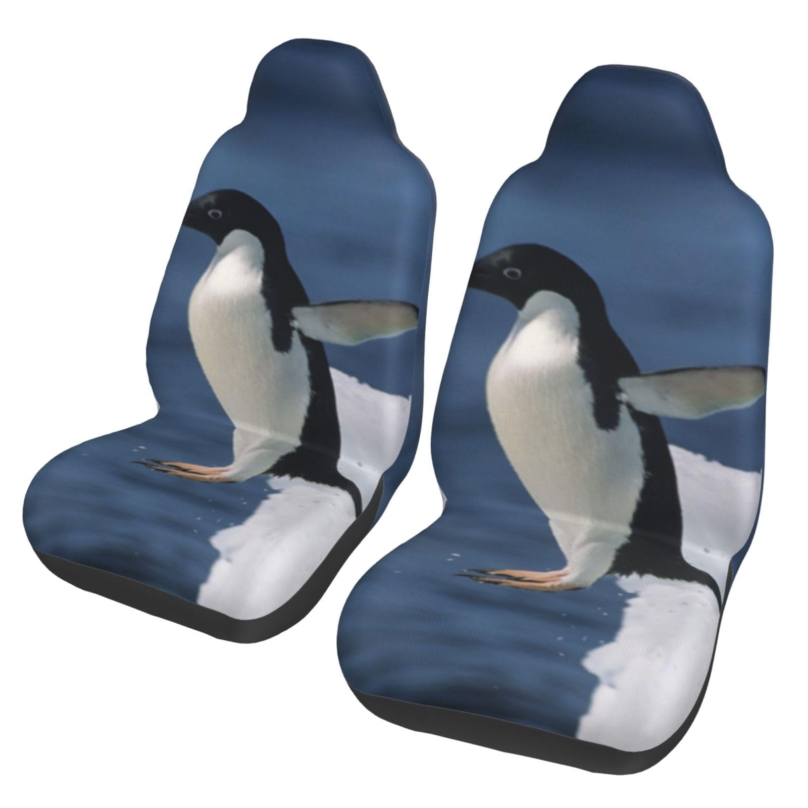YOFIEN Penguin Water, 2-teilige Autositzbezüge, universeller Anti-Rutsch-Sitzschutz für Vordersitze von YOFIEN